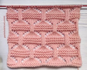 Point de Damier Ajouré au Tricot