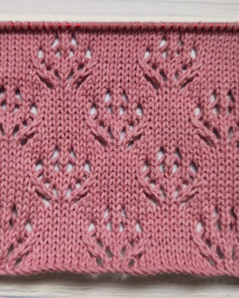 Point de Damier Ajouré au Tricot