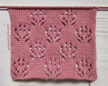 Point de Damier Ajouré au Tricot