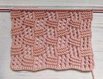 Point de Damier Ajouré au Tricot