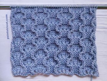 Point de Damier Ajouré au Tricot