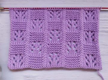 Point de Damier Ajouré au Tricot