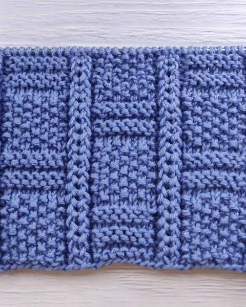 Point de Damier au Tricot