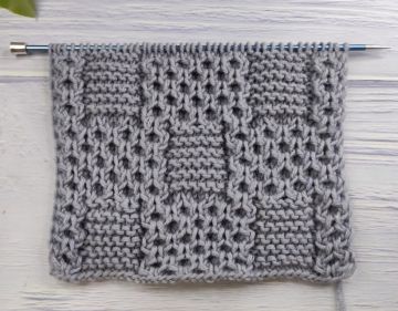 Point Cloqué de Damier au Tricot