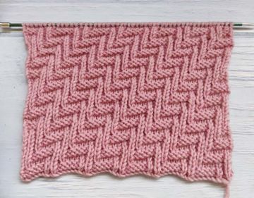 Point Rayures Diagonales au Tricot