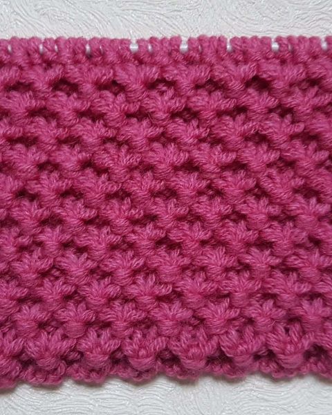 Point de Treillis au Tricot
