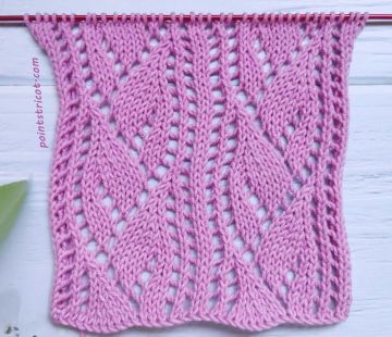 Point de Feuilles Ajourées au Tricot