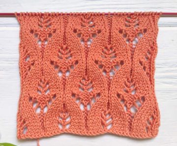 Point Feuilles Ajourées au Tricot