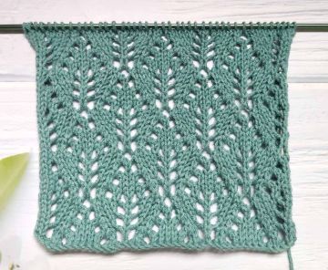 Point de Feuilles Ajourées au Tricot