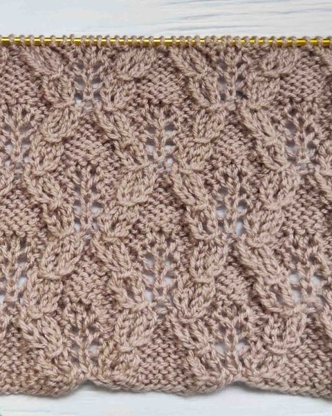 Point de Feuilles Fantaisie au Tricot