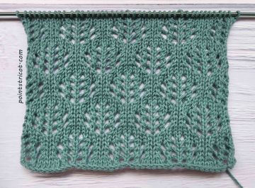 Point de Feuilles Ajourées au Tricot