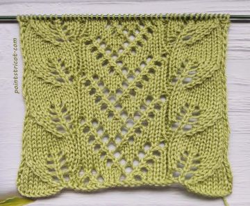 Point de Feuilles Ajourées au Tricot
