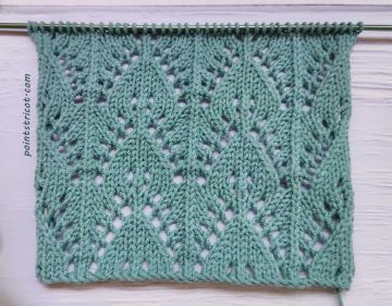 Point de Feuilles Ajourées au Tricot