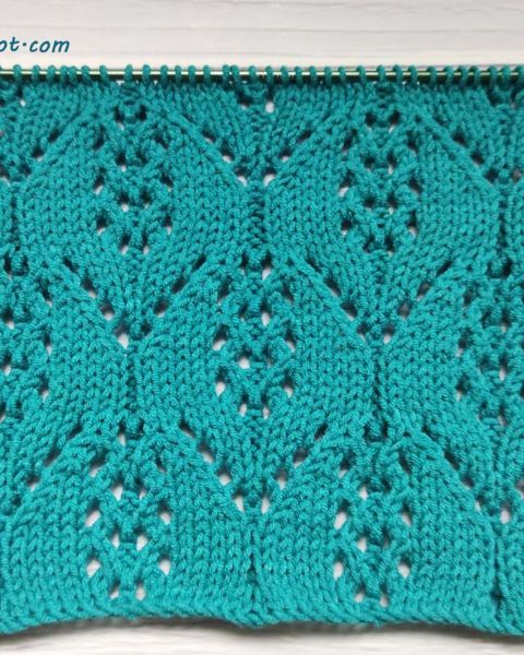 Point de Feuilles Ajourées au Tricot