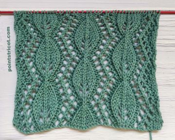 Point de Feuilles Ajourées au Tricot