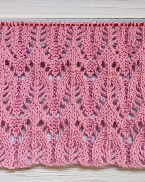 Point de Feuilles Ajourées au Tricot