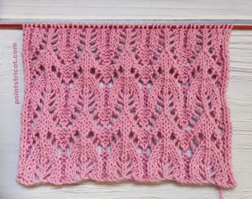 Point de Feuilles Ajourées au Tricot