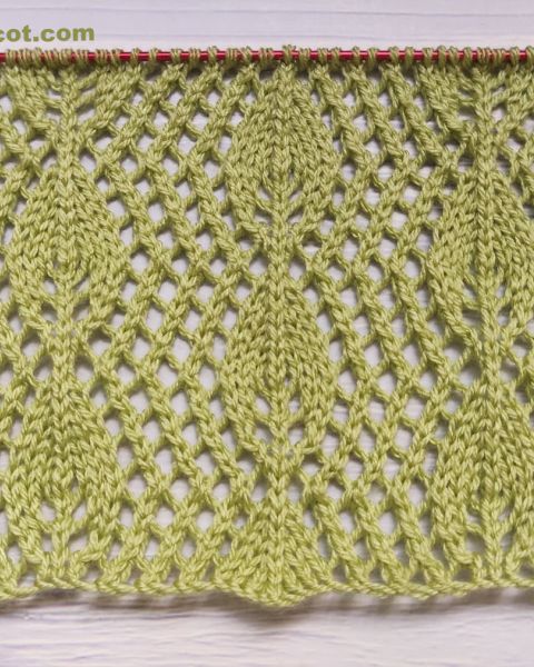 Point de Feuilles Ajourées au Tricot