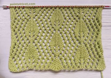 Point de Feuilles Ajourées au Tricot