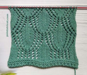 Point de Feuilles Ajourées au Tricot