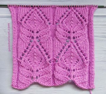 Point de Feuilles Ajourées au Tricot