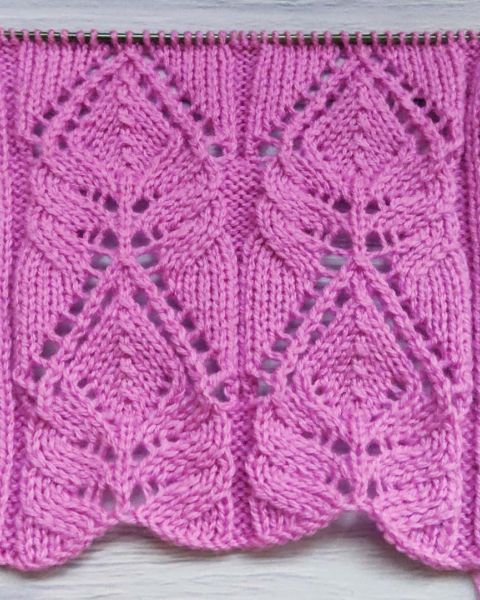 Point de Feuilles Ajourées au Tricot