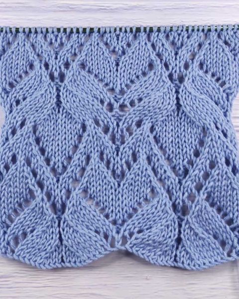Point de Feuilles Ajourées au Tricot