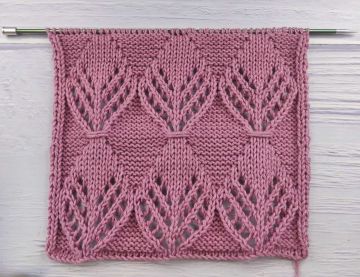 Point de Feuilles Ajourées au Tricot