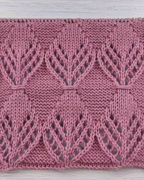 Point de Feuilles Ajourées au Tricot