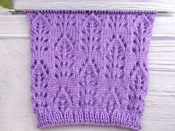 Point de Feuilles Ajourées au Tricot