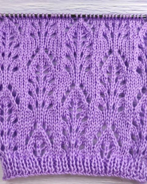 Point de Feuilles Ajourées au Tricot