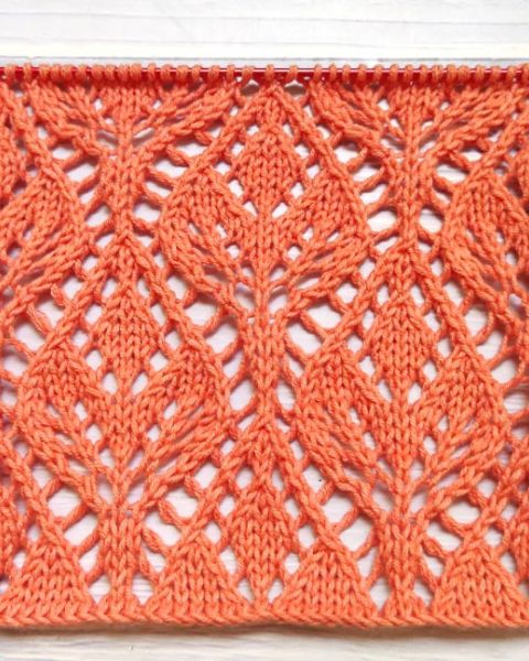 Point de Feuilles Ajourées au Tricot