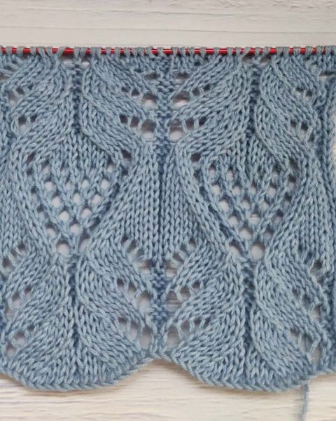 Point de Feuilles Ajourées au Tricot