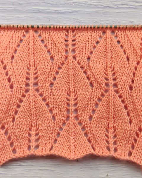 Point de Feuilles Ajourées au Tricot