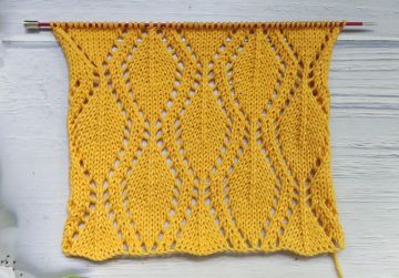 Point Feuilles Ajourées au Tricot