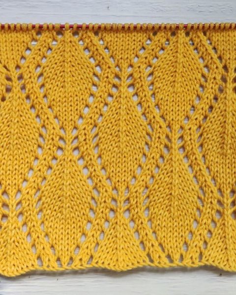Point Feuilles Ajourées au Tricot