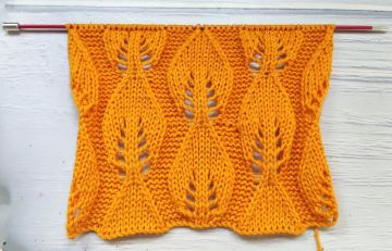Point Feuilles Ajourées au Tricot