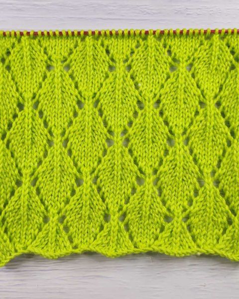 Point de Feuilles Ajourées au Tricot