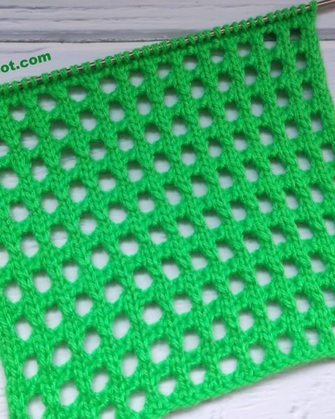 Point de Filet au tricot