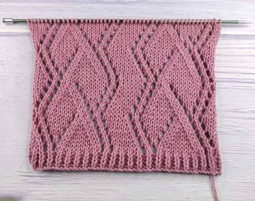 Point Géométrique Ajouré au Tricot