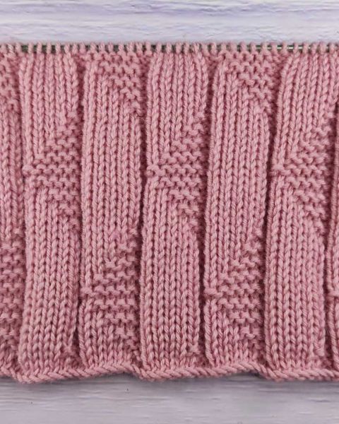 Point de Triangles simple au Tricot
