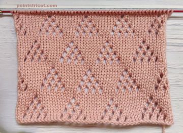 Point de Triangles Ajourés au Tricot