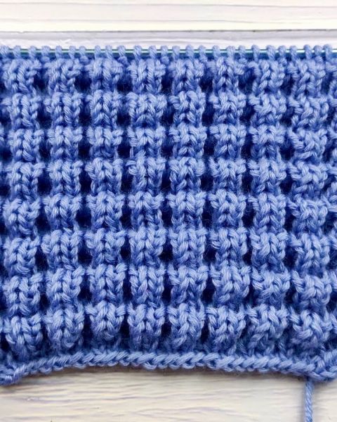 Point Tricot Carrés en relief