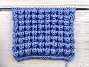 Point Tricot Carrés en relief