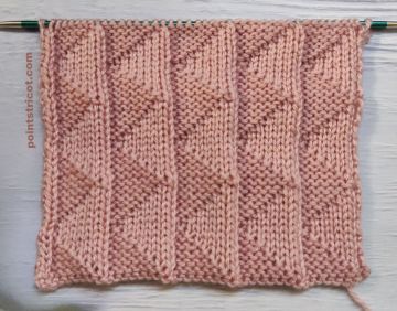 Point de Triangles simple au Tricot