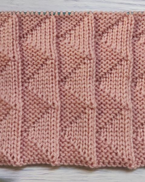 Point de Triangles simple au Tricot