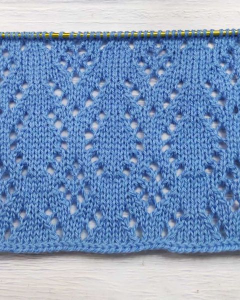 Point de Losanges Ajourés au Tricot