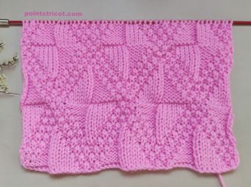 Point Diamant en relief au Tricot
