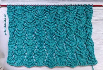 Point Diamant en relief au Tricot