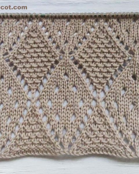 Point de Losanges Fantaisie au Tricot